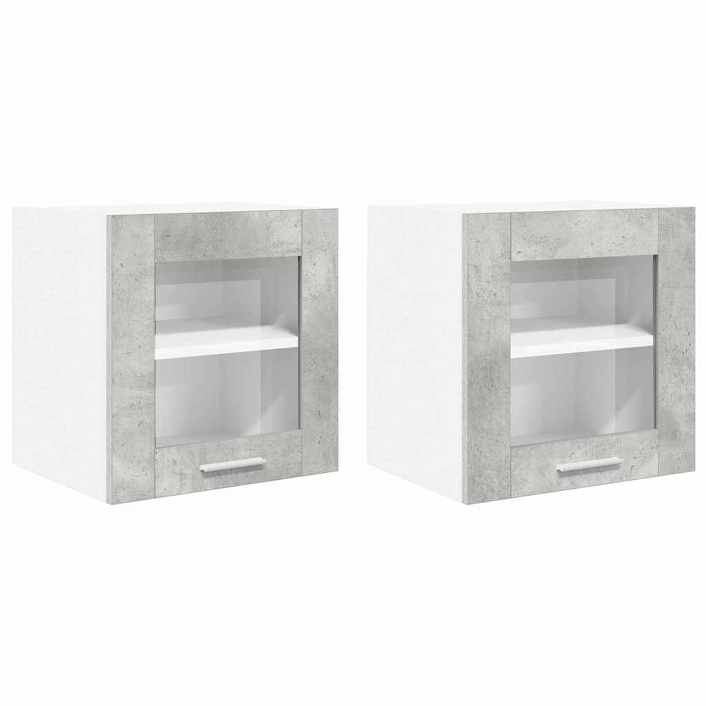 Viseći ormarić Riga 2 pcs Betonski sivi 40 x 31 x 40 cm