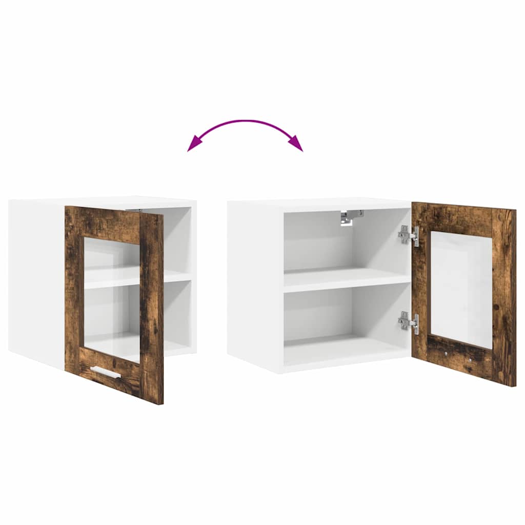Viseći ormarić s pohranom 2 pcs Dimljeni hrast 40 x 31 x 40 cm