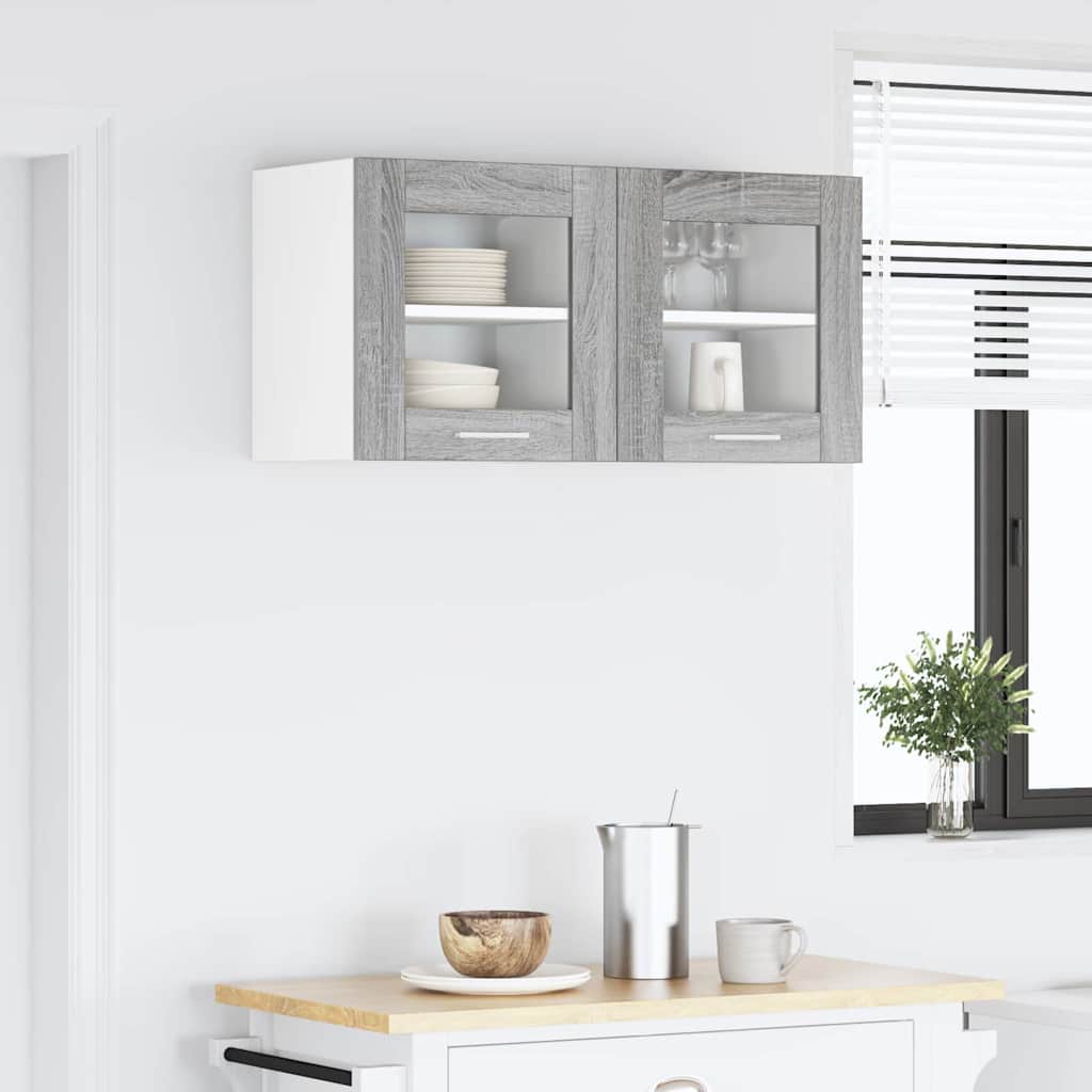 Viseći ormarić s pohranom 2 pcs Siva Sonoma 40 x 31 x 40 cm