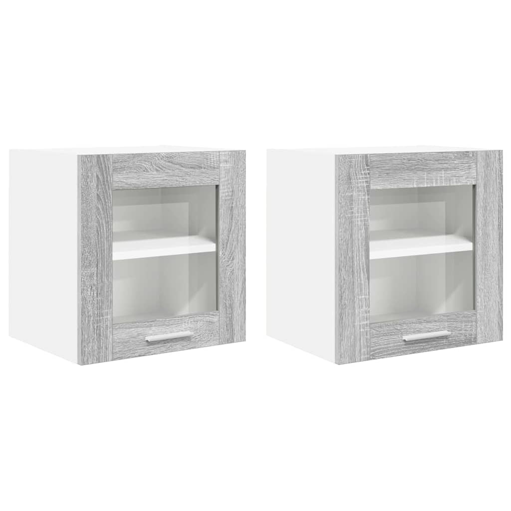 Viseći ormarić s pohranom 2 pcs Siva Sonoma 40 x 31 x 40 cm