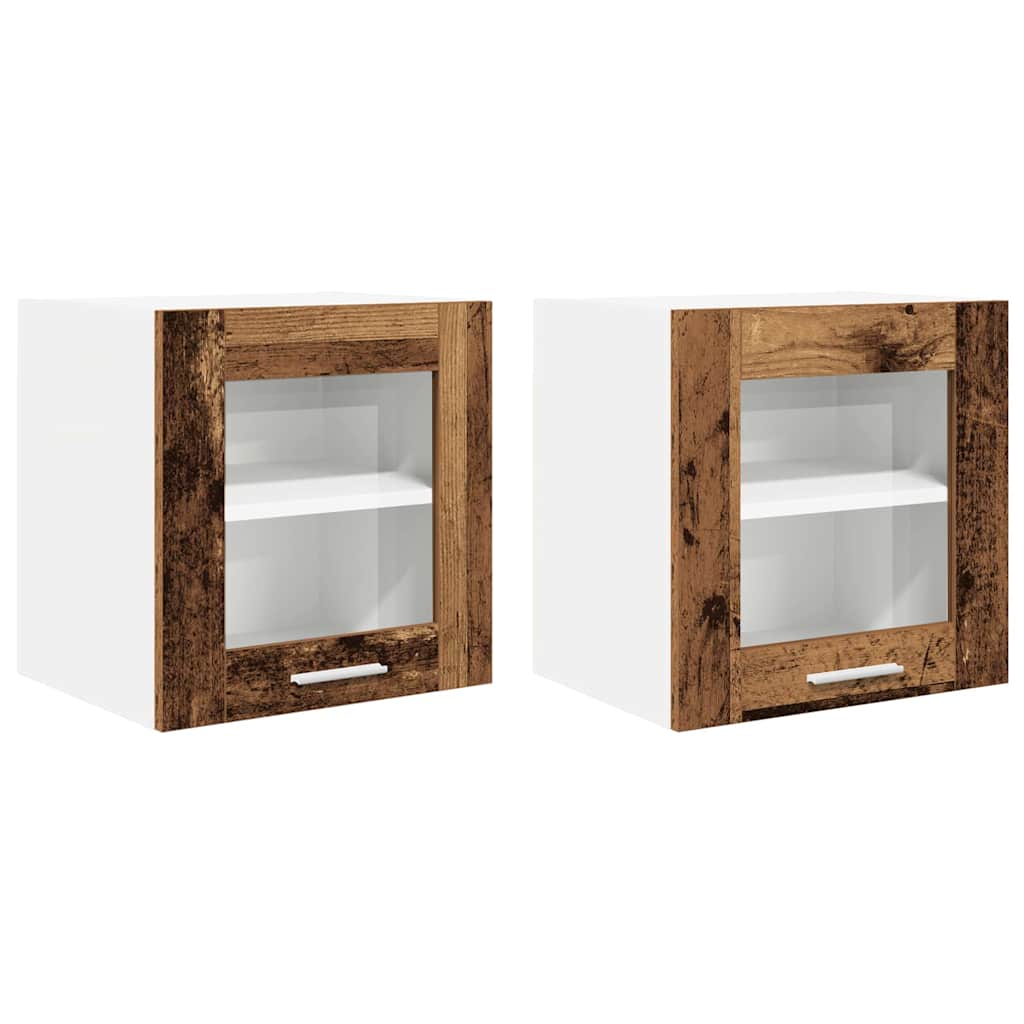 Viseći ormarić s pohranom 2 pcs Staro drvo 40 x 31 x 40 cm