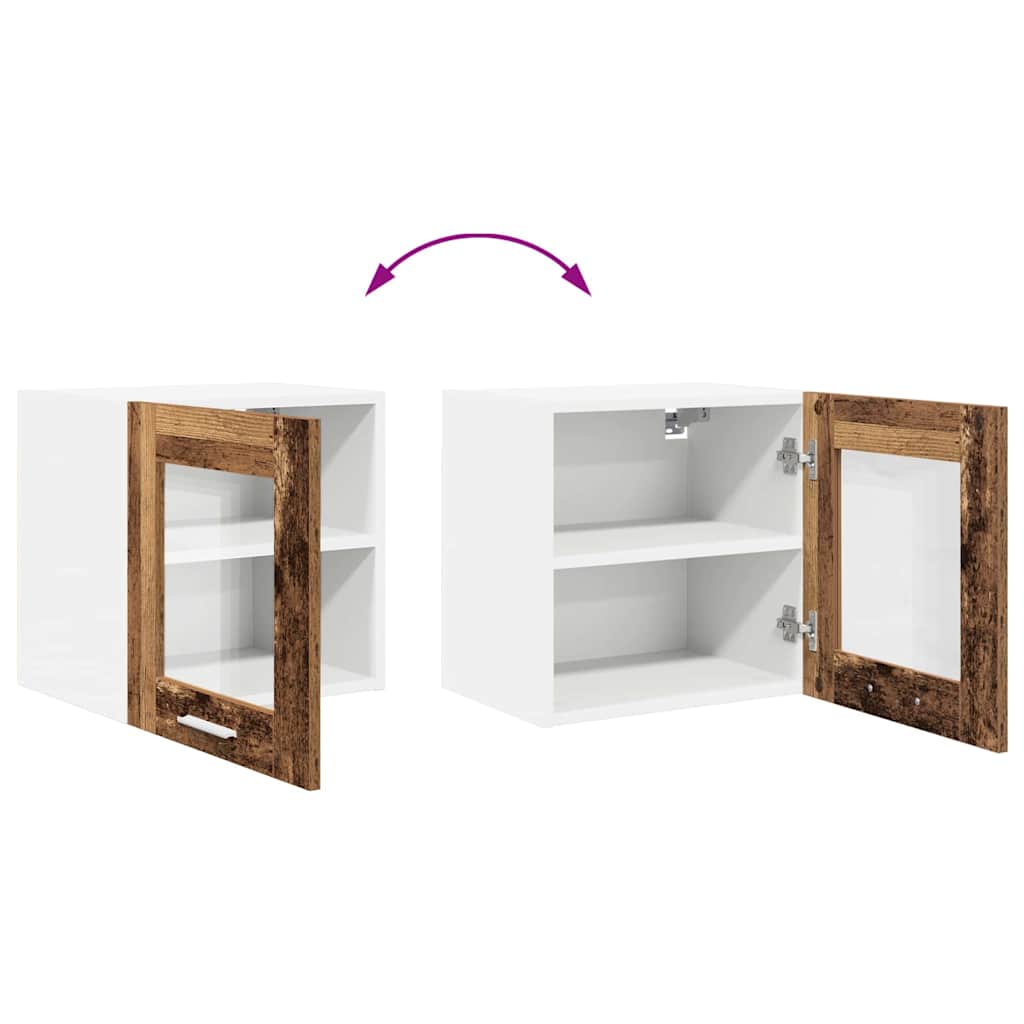 Viseći ormarić s pohranom 2 pcs Staro drvo 40 x 31 x 40 cm