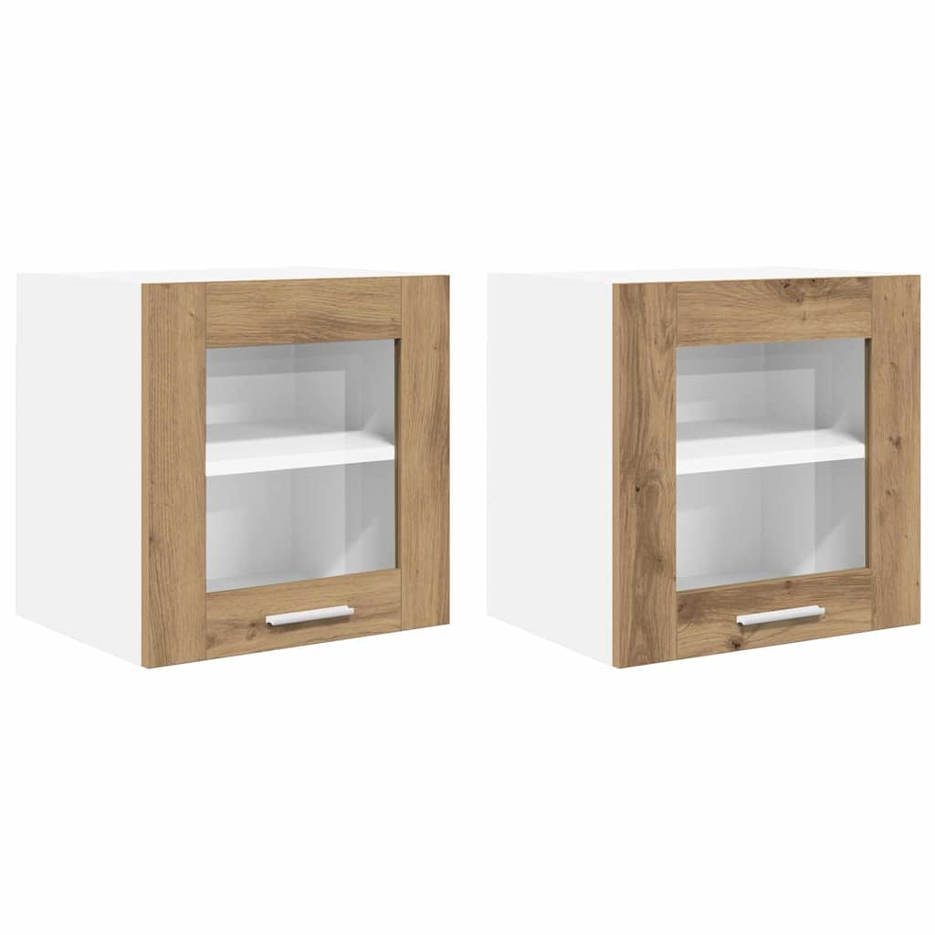 Viseći ormarić Riga 2 pcs Umjetnički hrast 40 x 31 x 40 cm