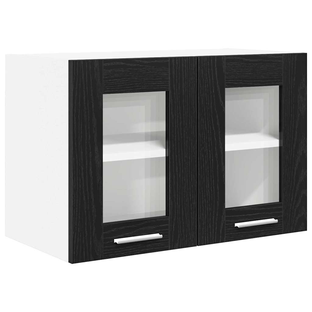 Viseći ormarić s pohranom 2 pcs Crni hrast 60 x 31 x 40 cm