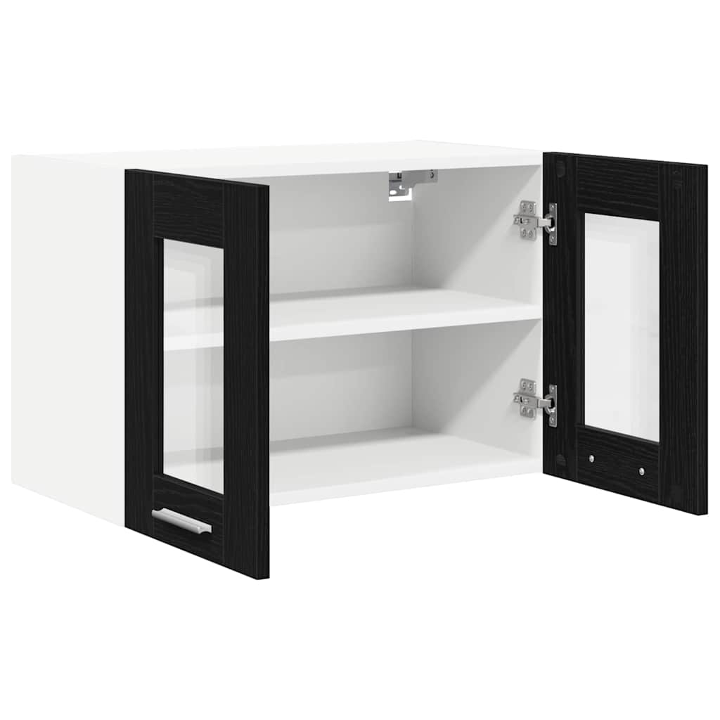 Viseći ormarić s pohranom 2 pcs Crni hrast 60 x 31 x 40 cm