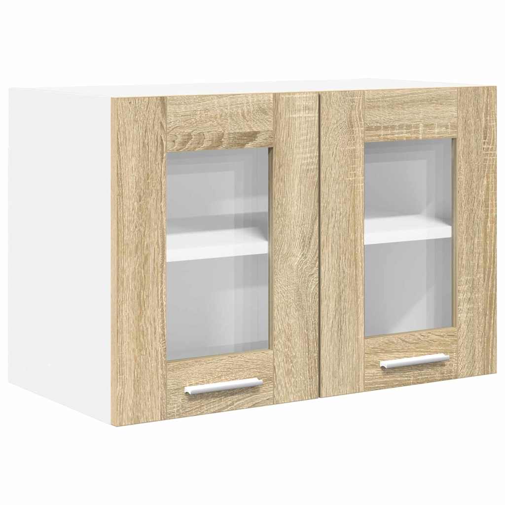 Viseći ormarić s pohranom 2 pcs Sonoma hrast 60 x 31 x 40 cm