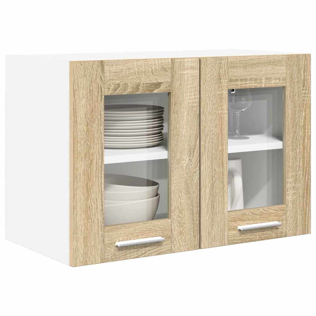 Viseći ormarić s pohranom 2 pcs Sonoma hrast 60 x 31 x 40 cm