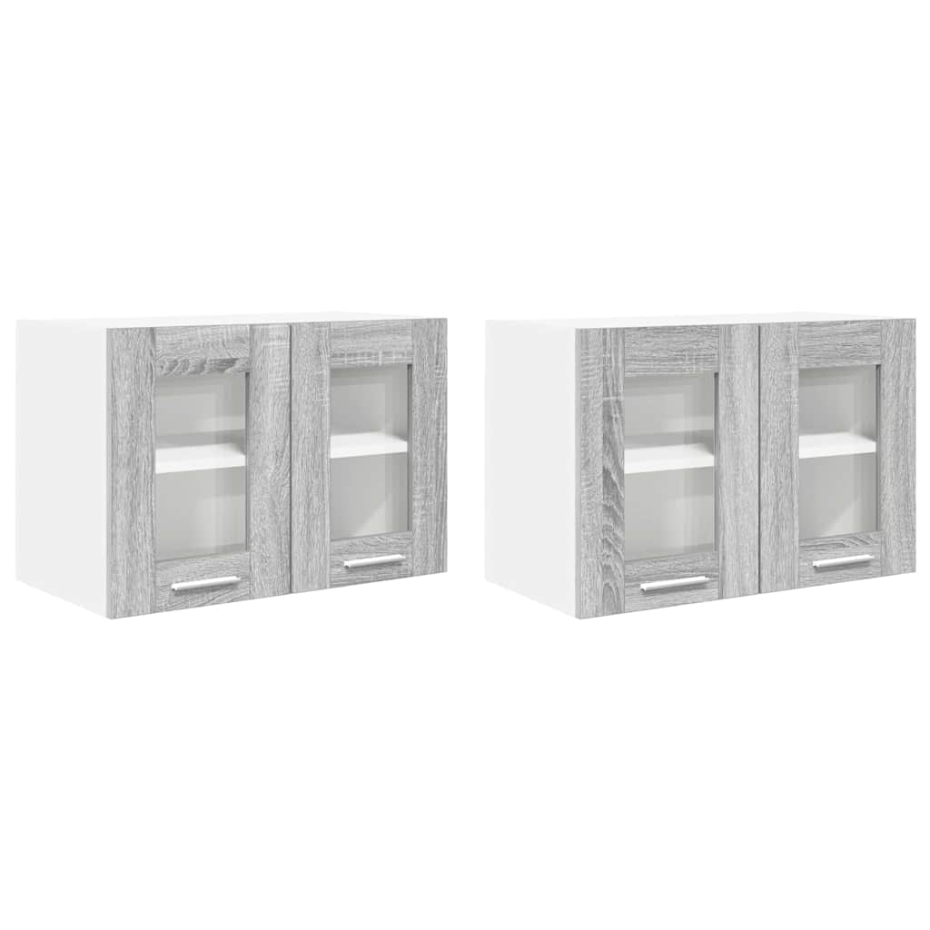Viseći ormarić s pohranom 2 pcs Siva Sonoma 60 x 31 x 40 cm