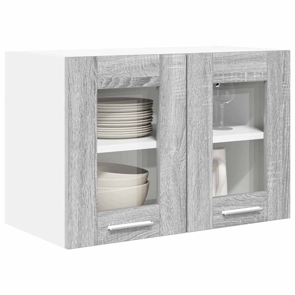 Viseći ormarić s pohranom 2 pcs Siva Sonoma 60 x 31 x 40 cm