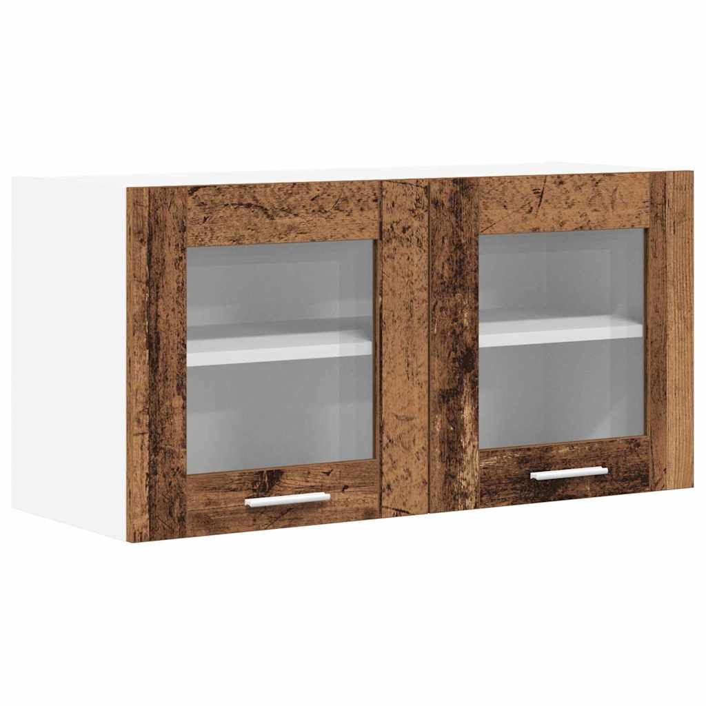 Viseći ormarić s pohranom Stari drvo i bijela 80 x 31 x 40 cm
