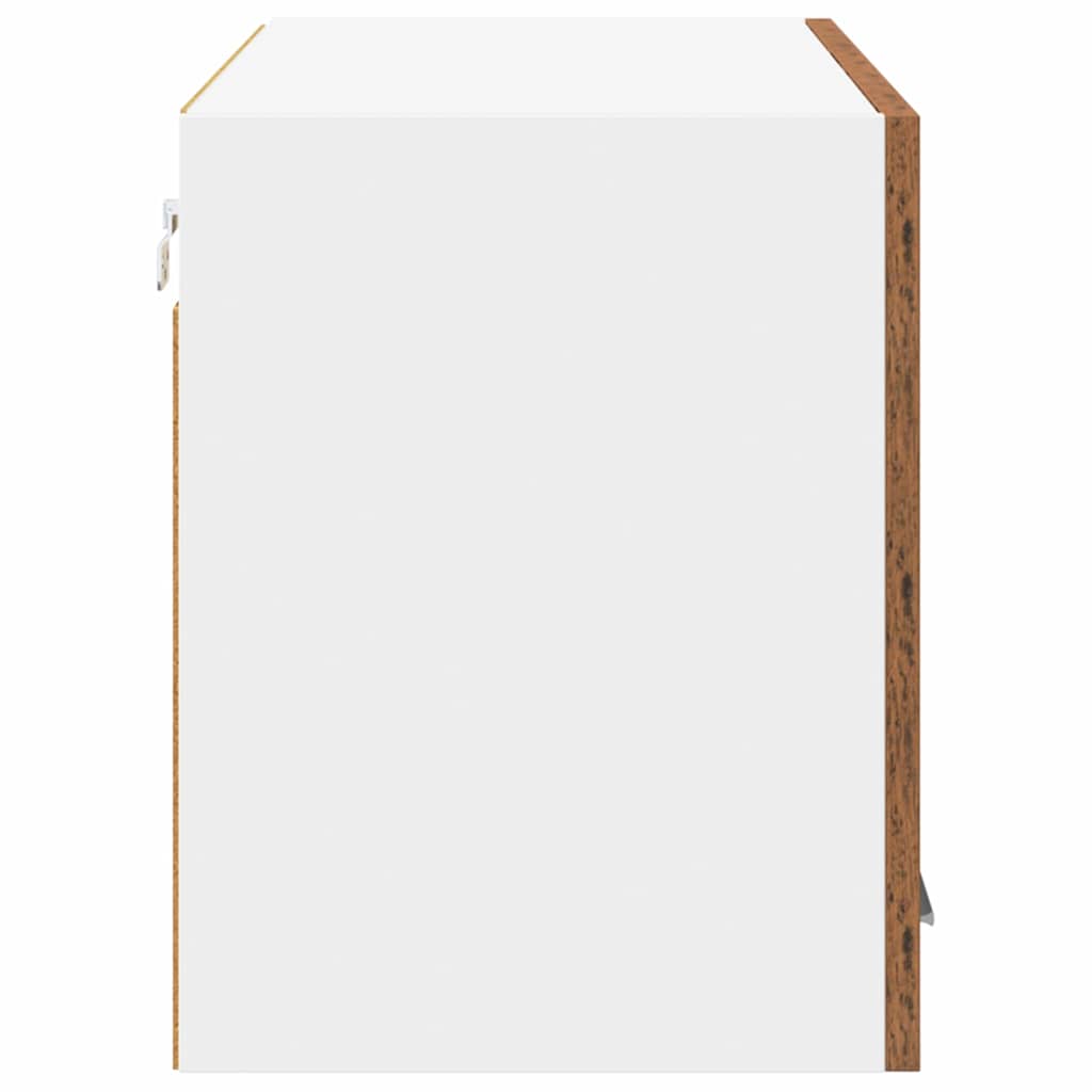 Viseći ormarić s pohranom Stari drvo i bijela 80 x 31 x 40 cm