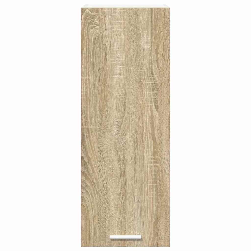 Viseći ormarić 2 pcs Sonoma hrast i bijela 30 x 31 x 80 cm