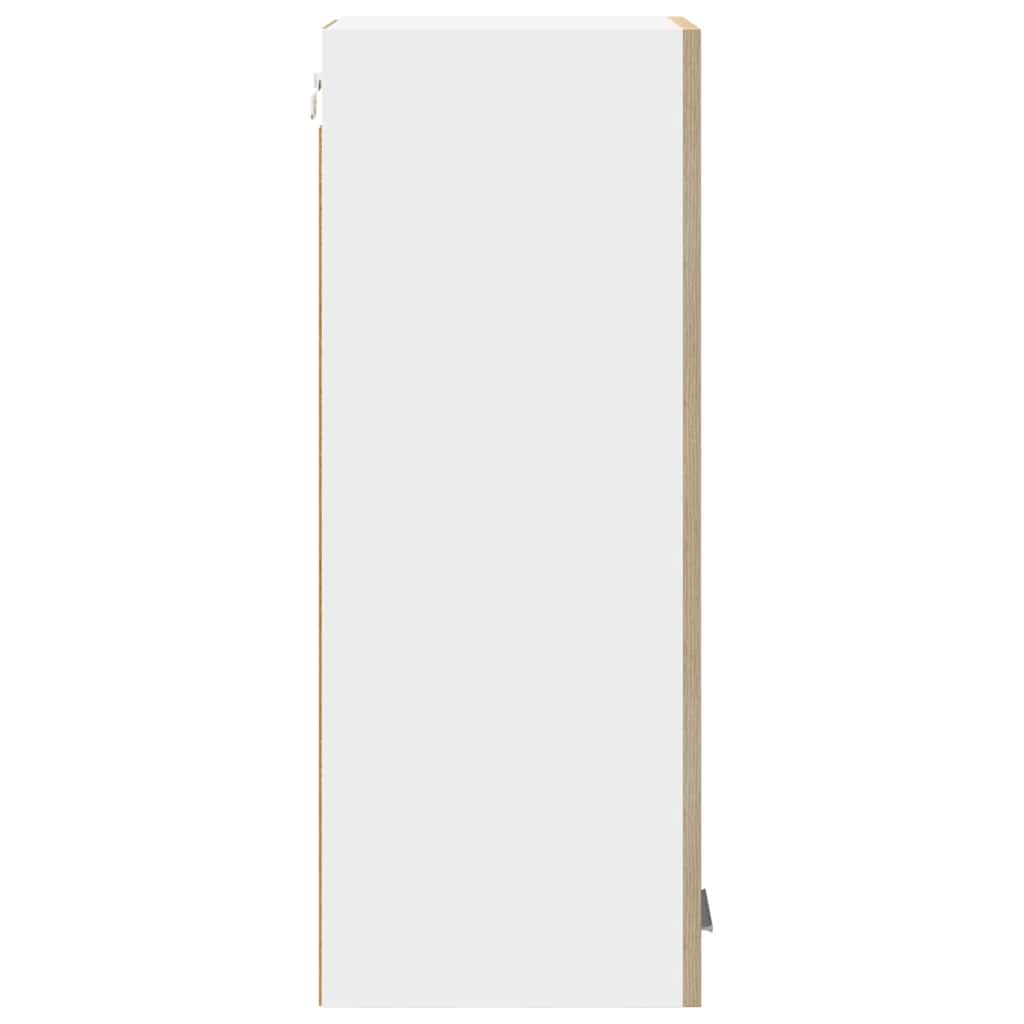 Viseći ormarić 2 pcs Sonoma hrast i bijela 30 x 31 x 80 cm