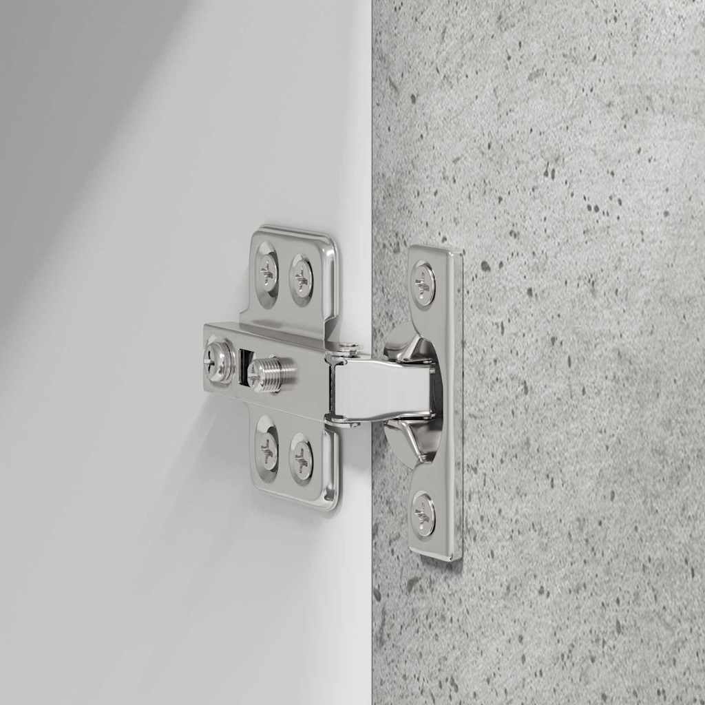 Viseći ormarić 2 pcs Beton siva i bijela 30 x 31 x 80 cm