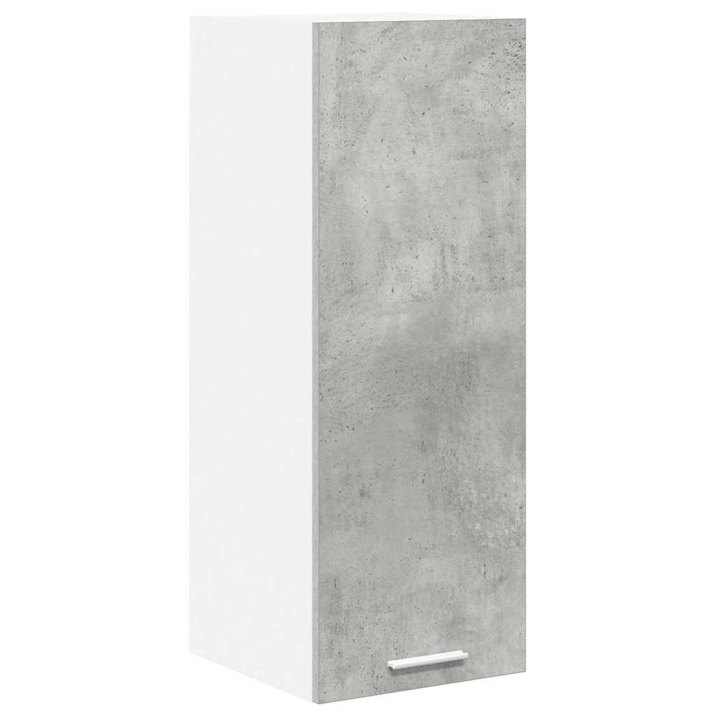 Viseći ormarić 2 pcs Beton siva i bijela 30 x 31 x 80 cm