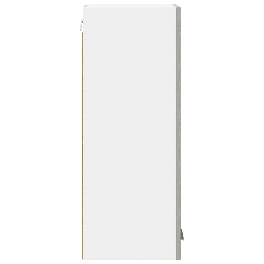 Viseći ormarić 2 pcs Beton siva i bijela 30 x 31 x 80 cm
