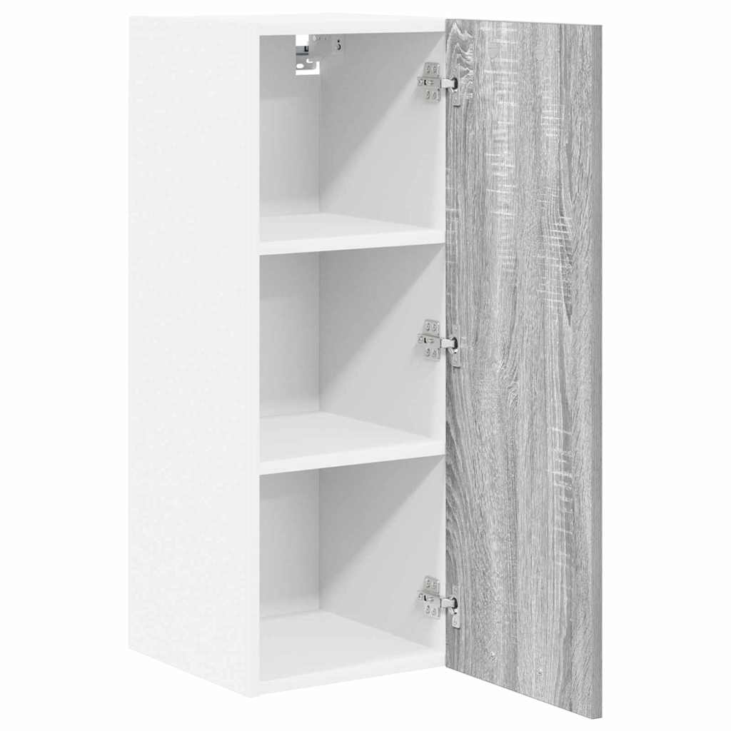 Viseći ormarić 2 pcs Siva Sonoma i bijela 30 x 31 x 80 cm