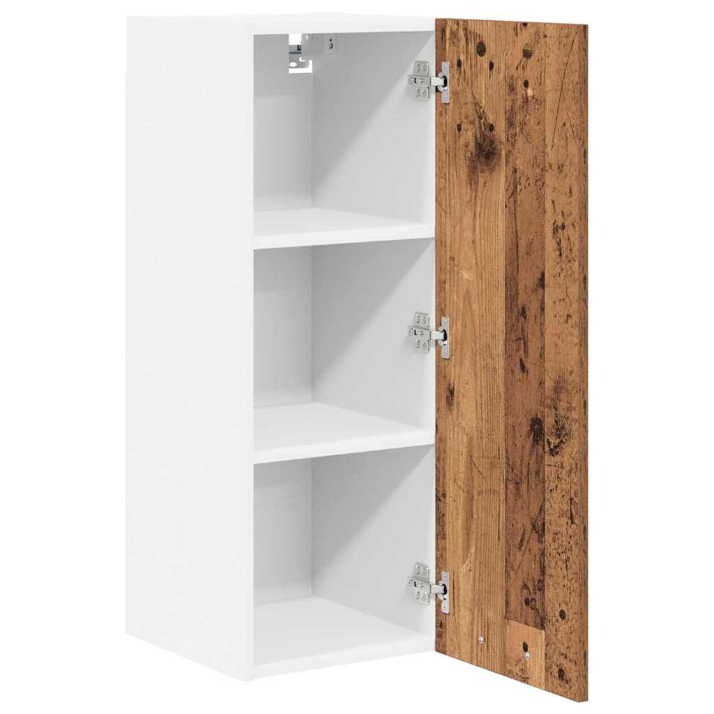 Viseći ormarić 2 pcs Stari drvo i bijela 30 x 31 x 80 cm