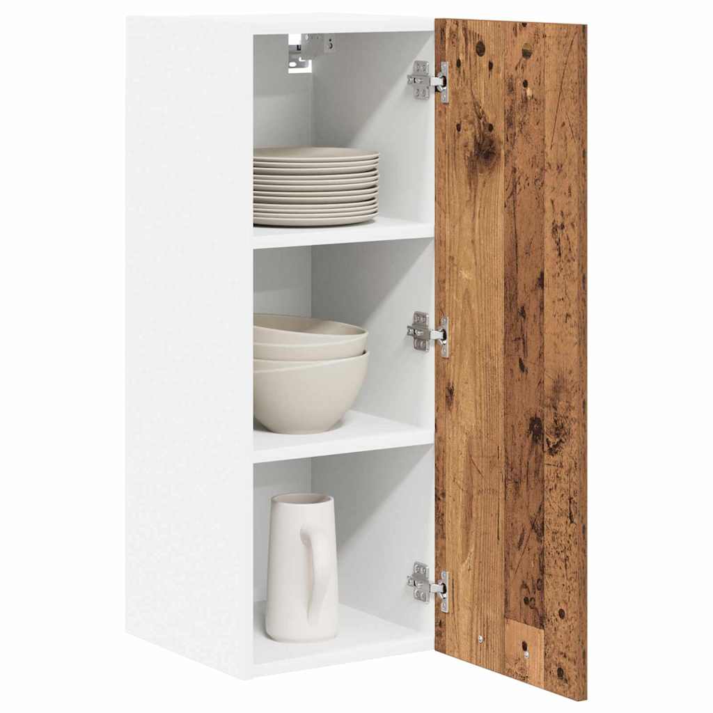 Viseći ormarić 2 pcs Stari drvo i bijela 30 x 31 x 80 cm