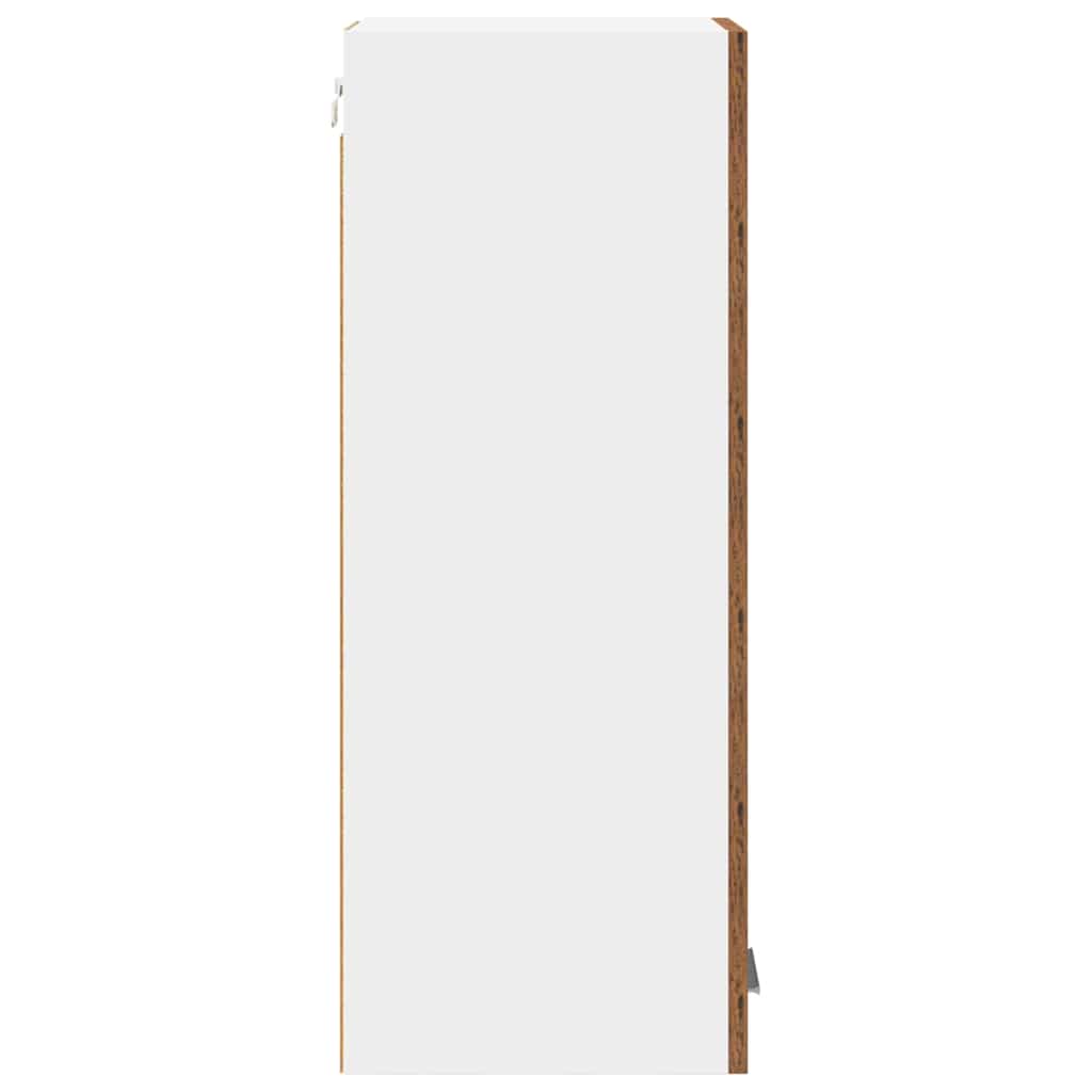 Viseći ormarić 2 pcs Stari drvo i bijela 30 x 31 x 80 cm