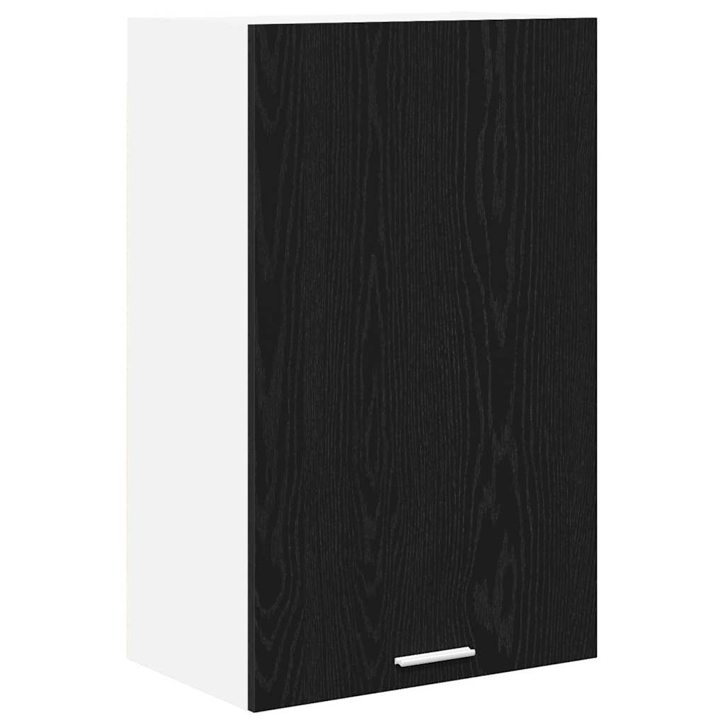 Viseći ormarić s pohranom Crni hrast i bijela 50 x 31 x 80 cm