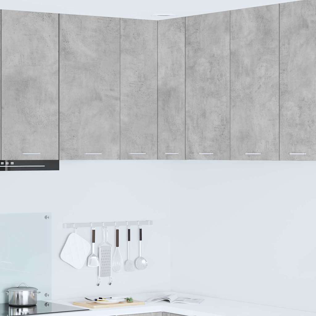 Viseći ormarić s pohranom Beton siva i bijela 57 x 57 x 80 cm