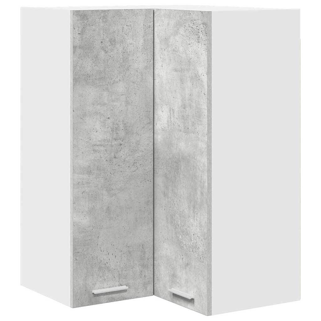 Viseći ormarić s pohranom Beton siva i bijela 57 x 57 x 80 cm