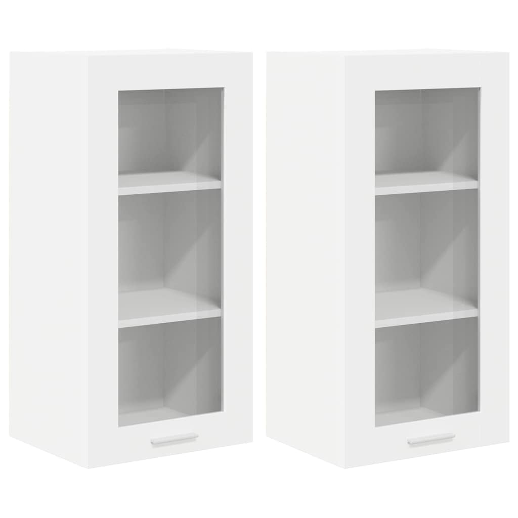 Viseći ormarić 2 pcs Bijelo 40 x 31 x 80 cm Konstruirano drvo