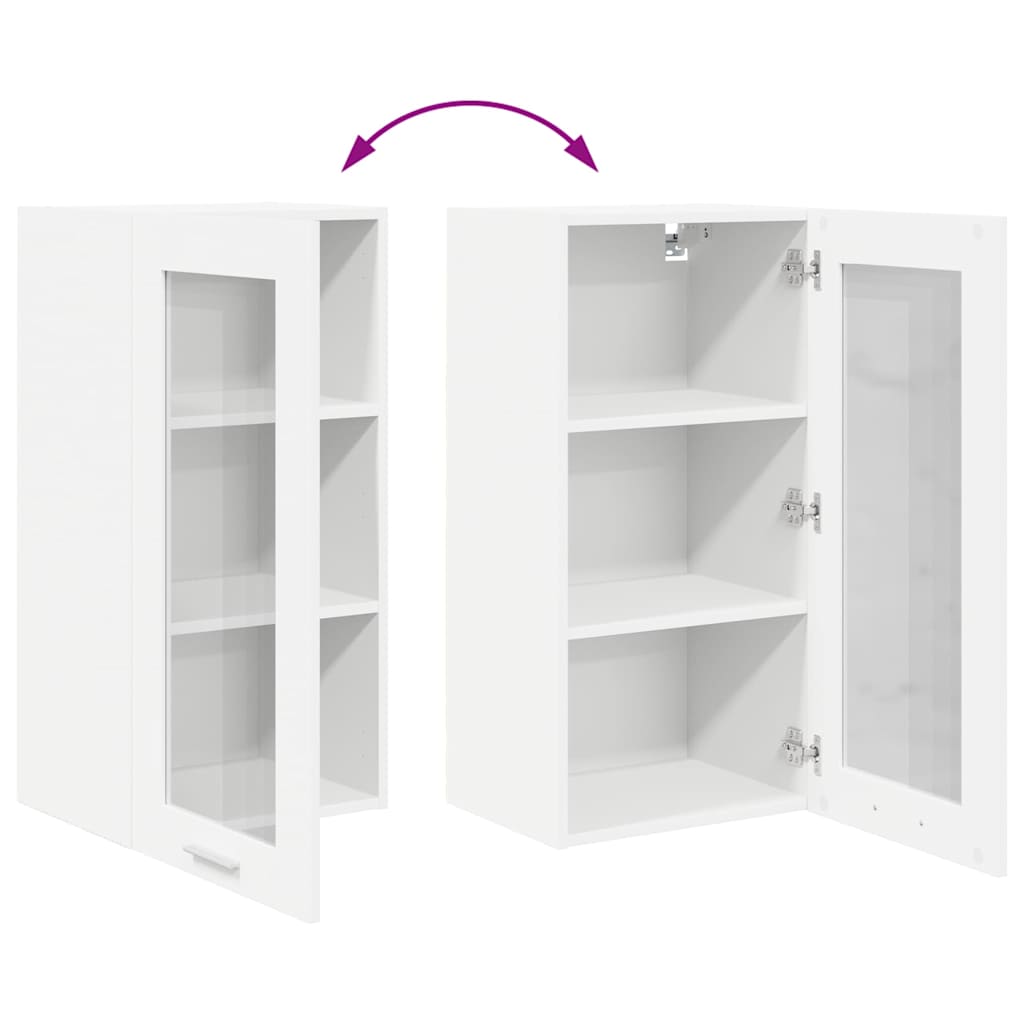 Viseći ormarić 2 pcs Bijelo 40 x 31 x 80 cm Konstruirano drvo