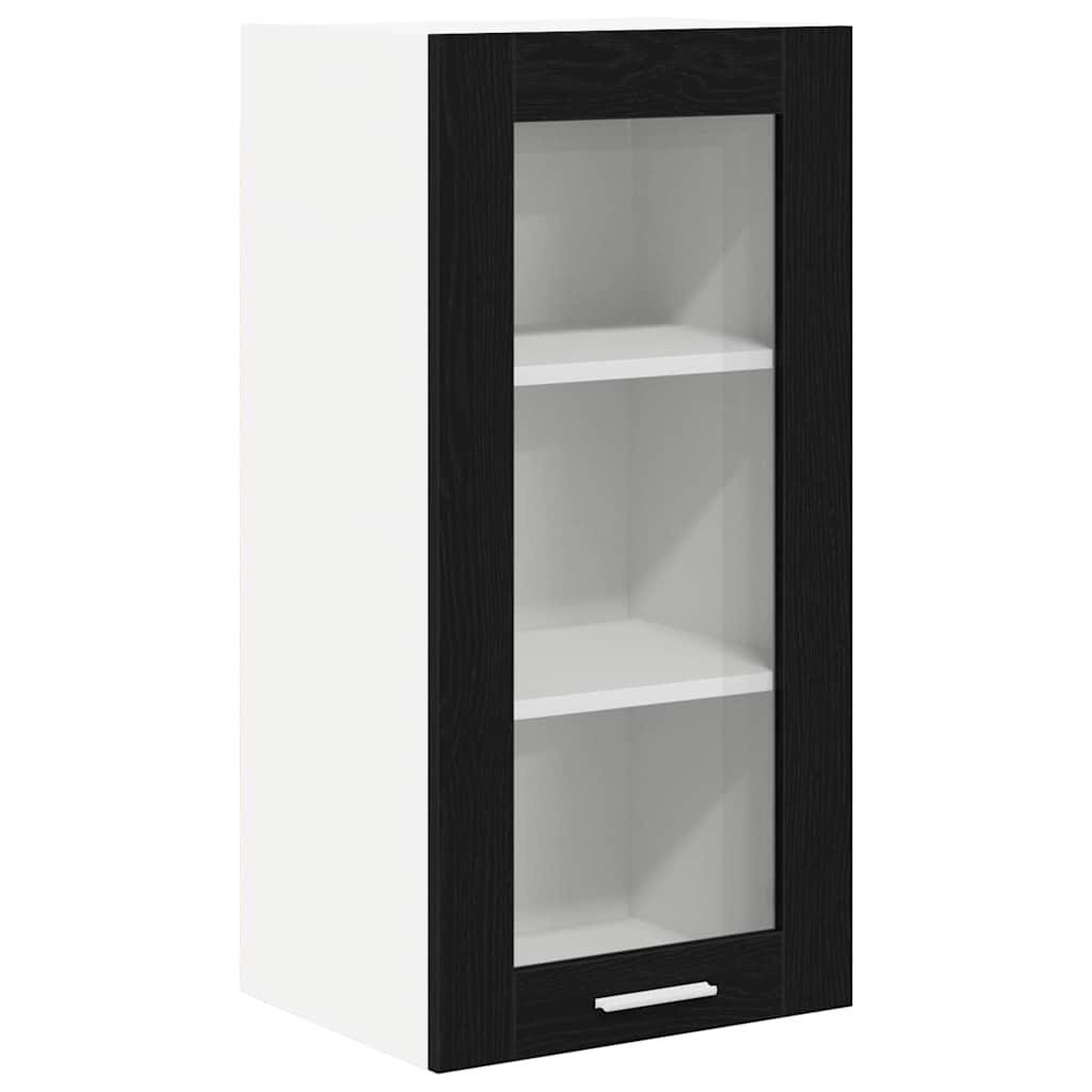 Viseći ormarić s pohranom 2 pcs Crni hrast 40 x 31 x 80 cm