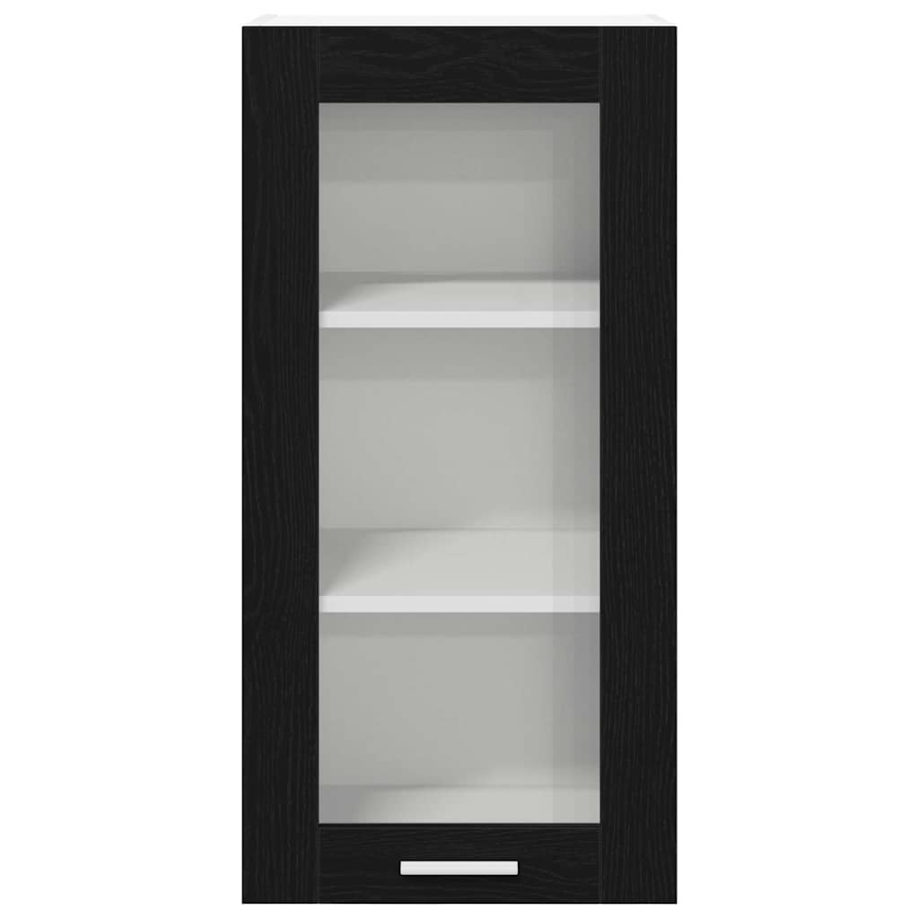 Viseći ormarić s pohranom 2 pcs Crni hrast 40 x 31 x 80 cm