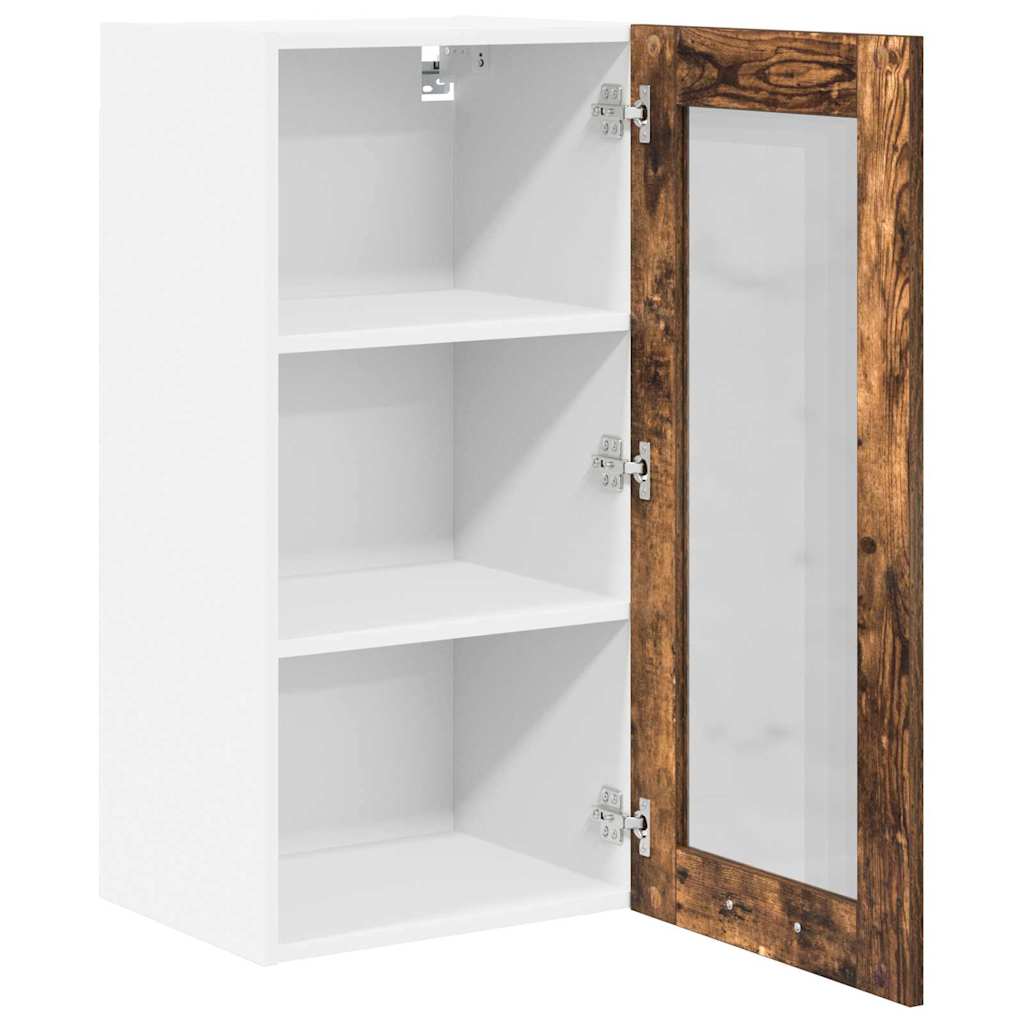 Viseći ormarić s pohranom 2 pcs Dimljeni hrast 40 x 31 x 80 cm