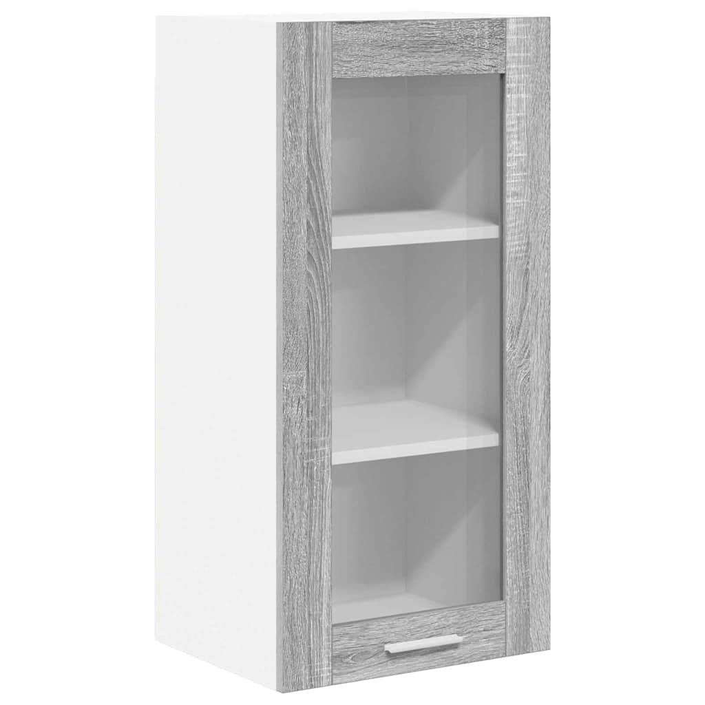Viseći ormarić s pohranom 2 pcs Siva Sonoma 40 x 31 x 80 cm