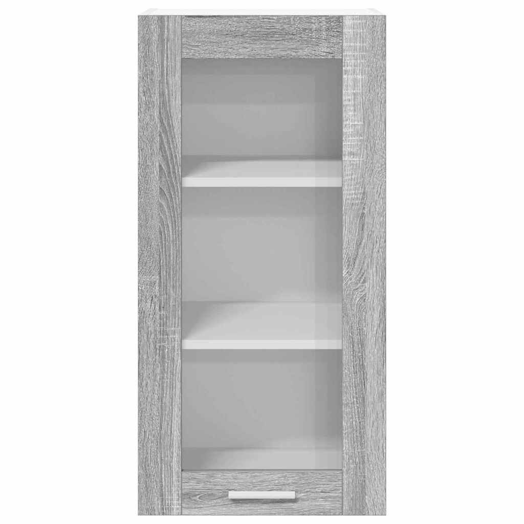 Viseći ormarić s pohranom 2 pcs Siva Sonoma 40 x 31 x 80 cm