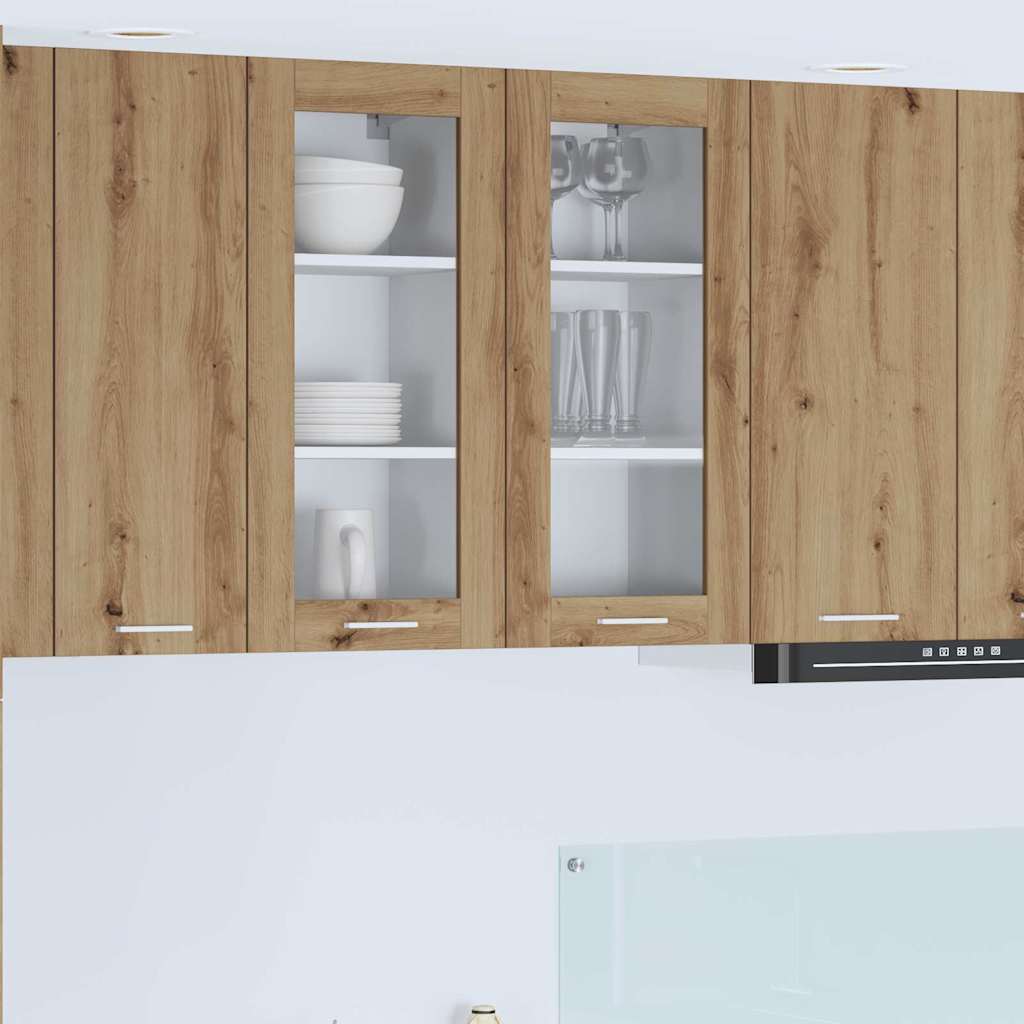 Viseći ormarić s vratima 2 pcs Umjetnički hrast 40 x 31 x 80 cm