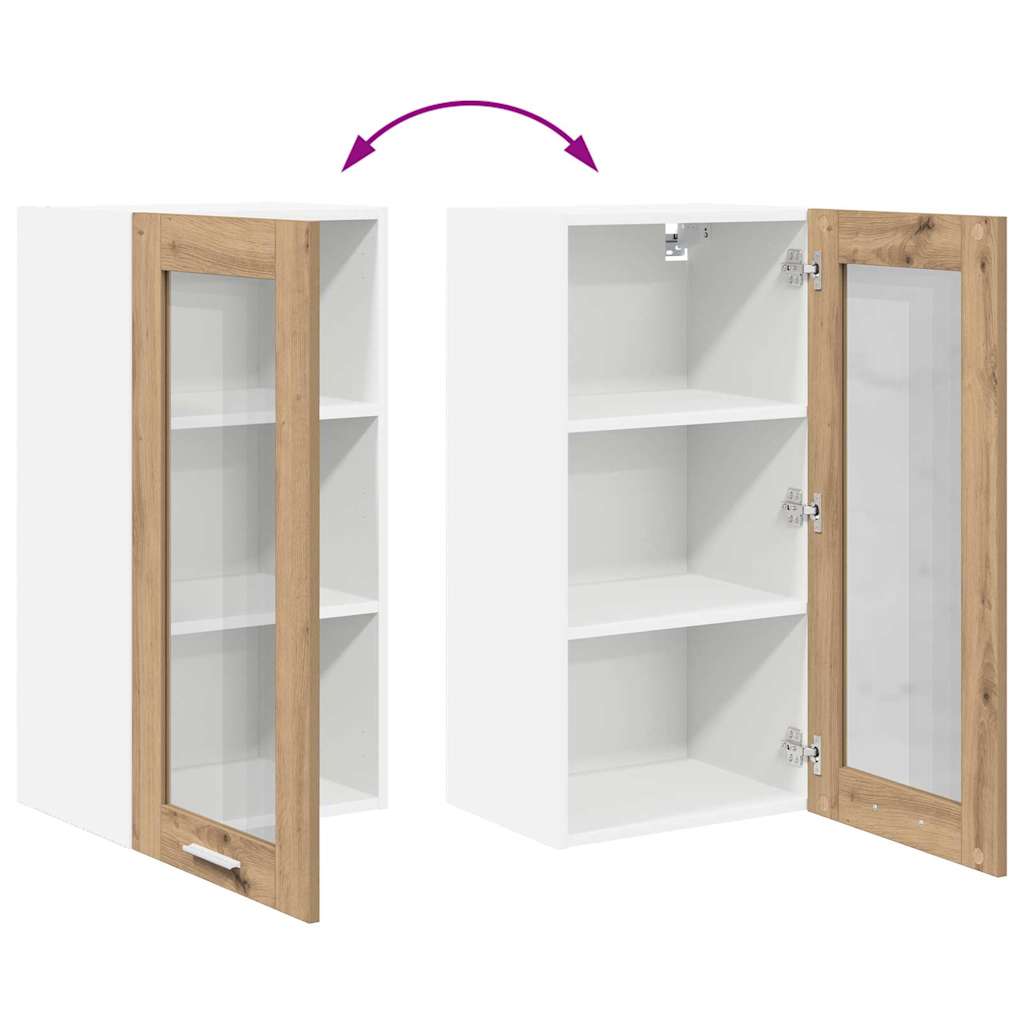 Viseći ormarić s vratima 2 pcs Umjetnički hrast 40 x 31 x 80 cm