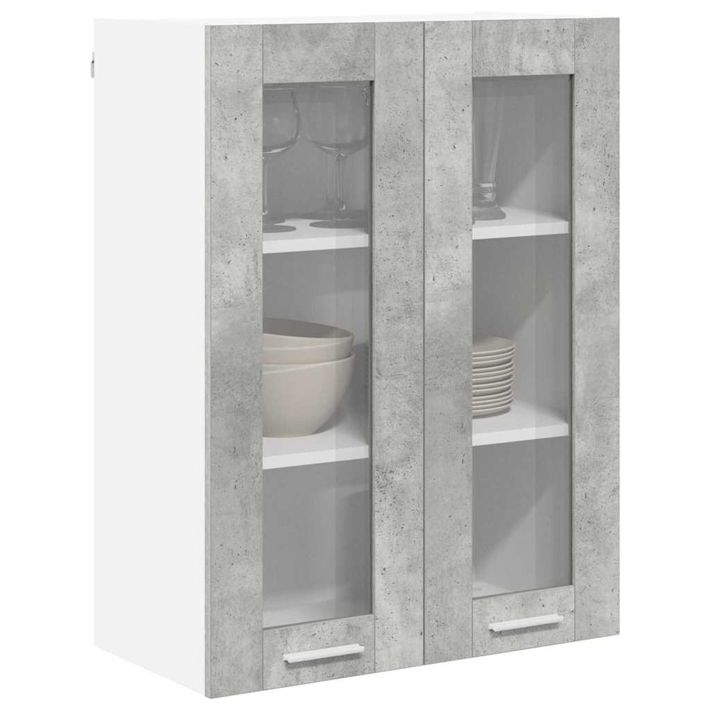 Viseći ormarić Betonski sivi 60 x 31 x 80 cm Konstruirano drvo