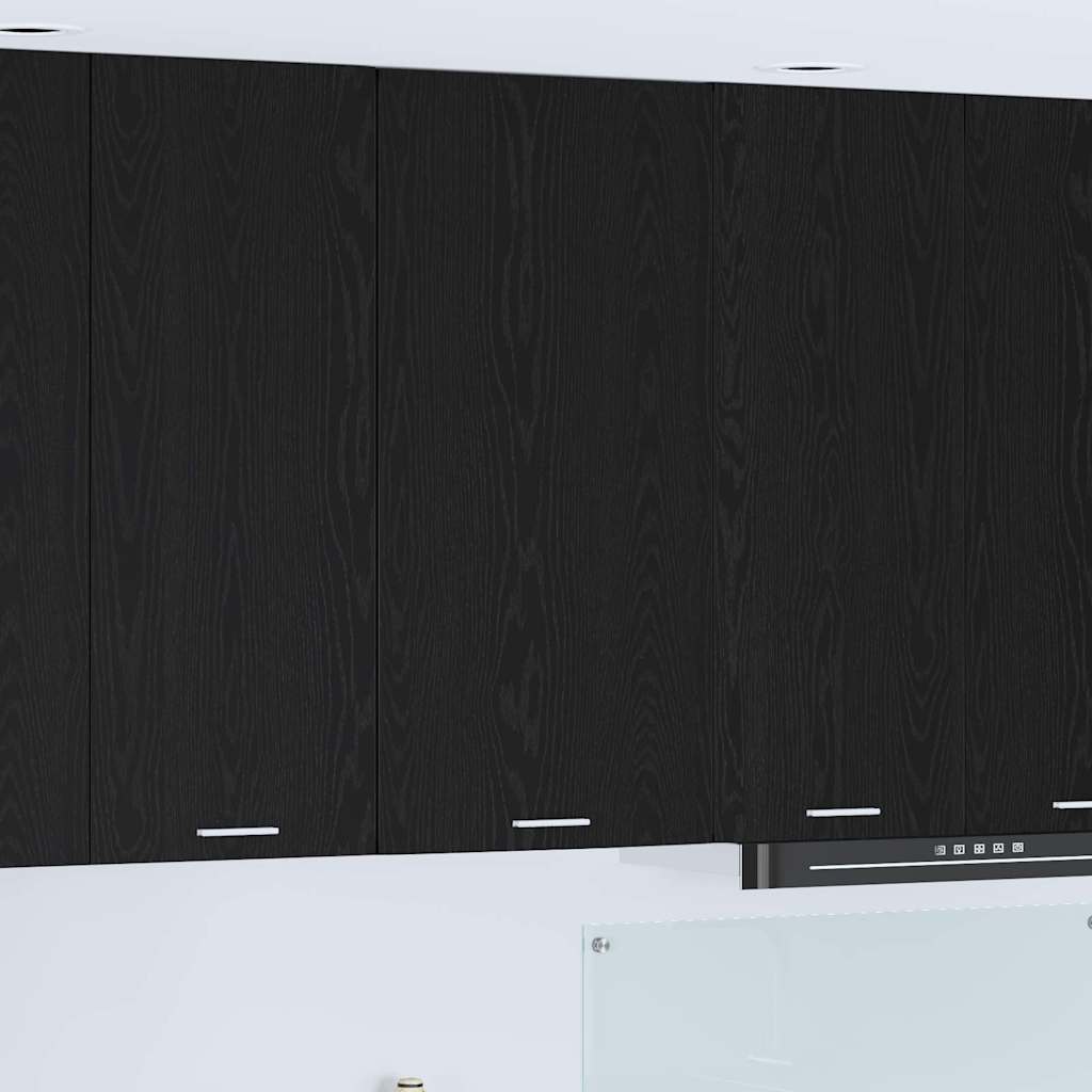 Viseći ormarić s pohranom Crni hrast i bijela 50 x 31 x 100 cm
