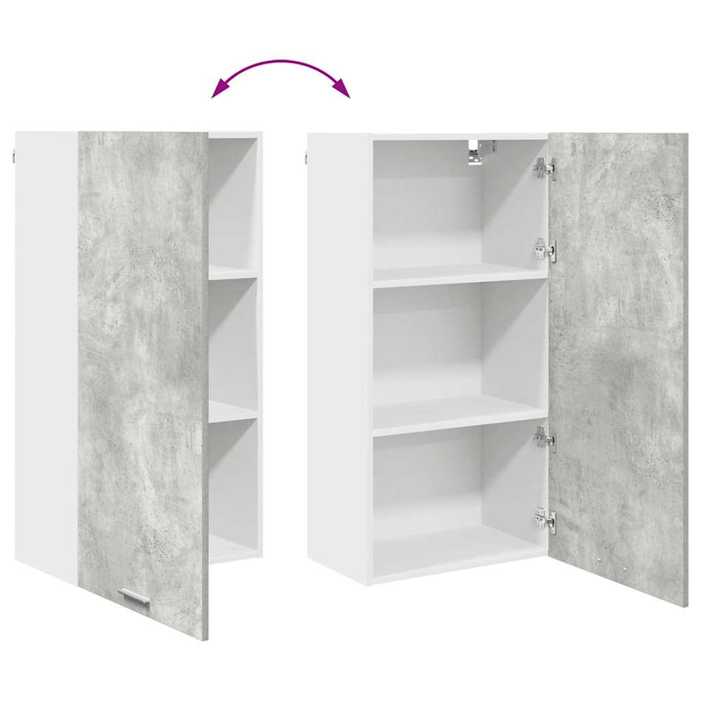 Viseći ormarić s pohranom Beton siva i bijela 50 x 31 x 100 cm