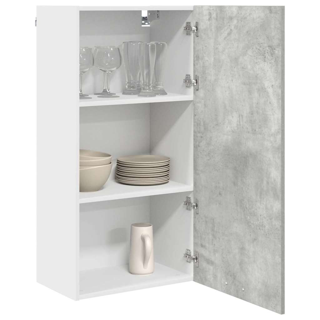 Viseći ormarić s pohranom Beton siva i bijela 50 x 31 x 100 cm