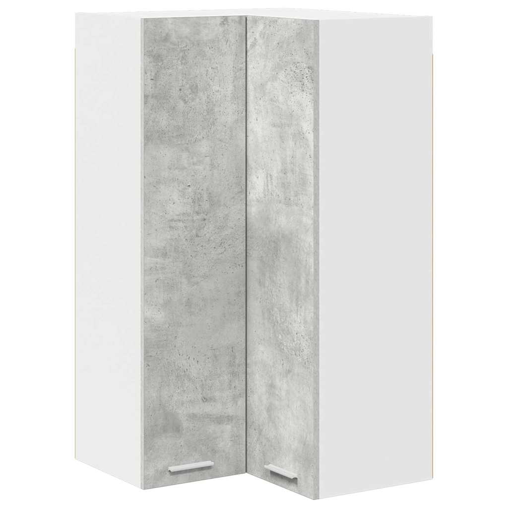 Viseći ormarić s pohranom Beton siva i bijela 57 x 57 x 100 cm