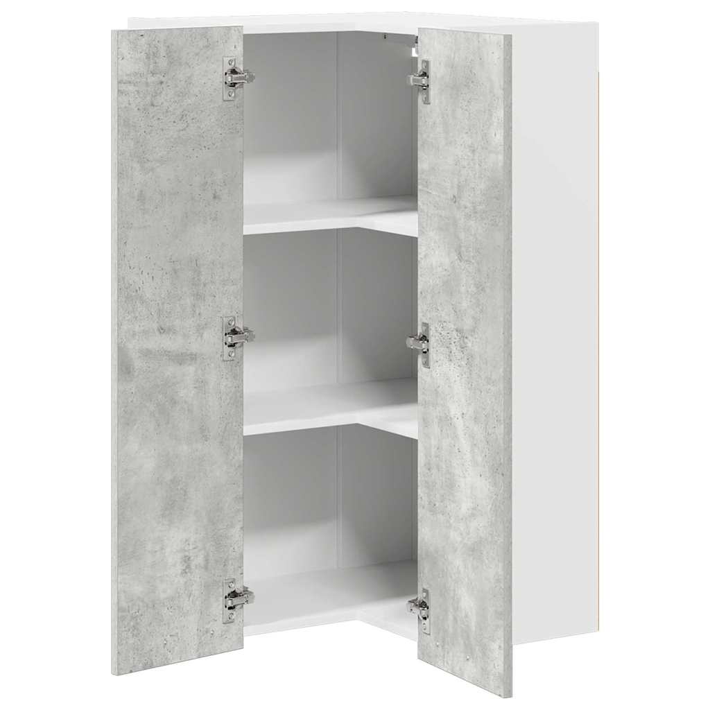 Viseći ormarić s pohranom Beton siva i bijela 57 x 57 x 100 cm