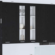 Viseći ormarić s pohranom Riga Crni hrast 60 x 31 x 100 cm