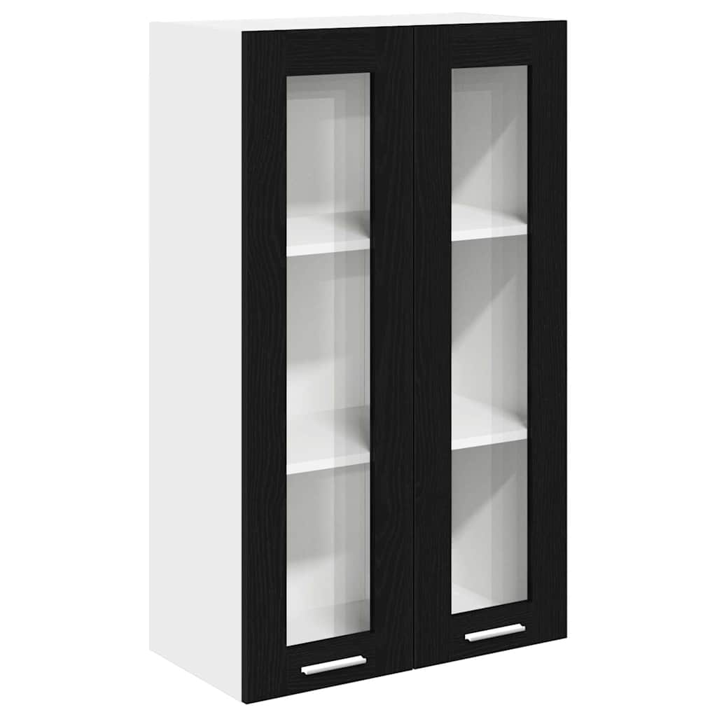 Viseći ormarić s pohranom Riga Crni hrast 60 x 31 x 100 cm