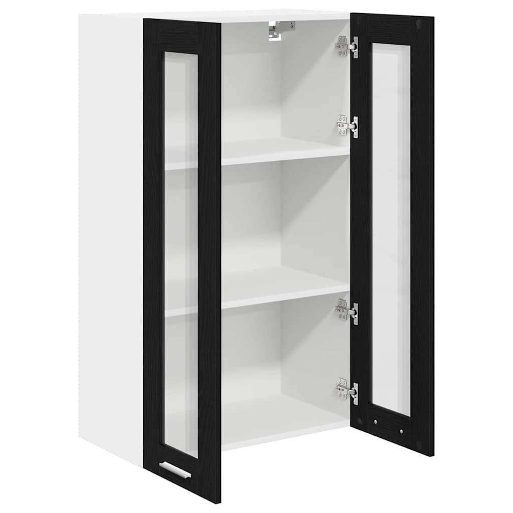 Viseći ormarić s pohranom Riga Crni hrast 60 x 31 x 100 cm