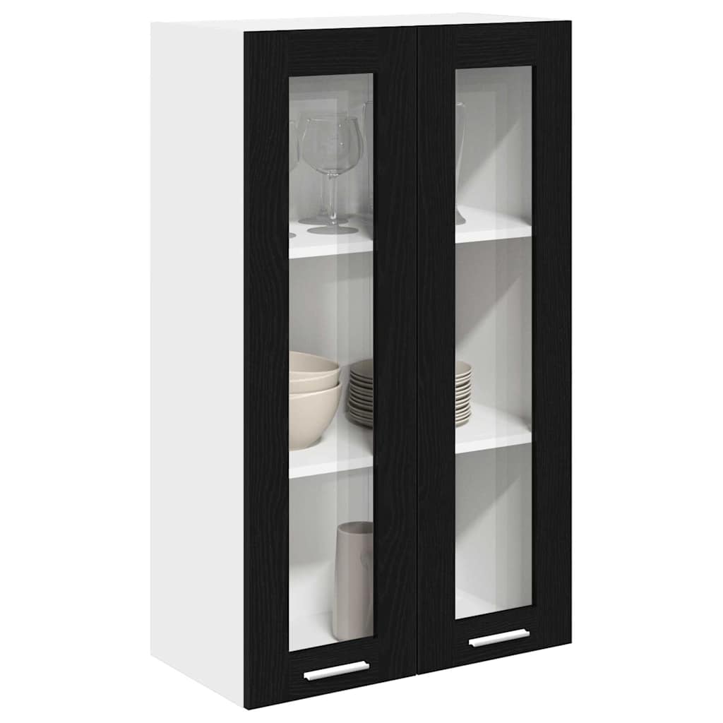 Viseći ormarić s pohranom Riga Crni hrast 60 x 31 x 100 cm