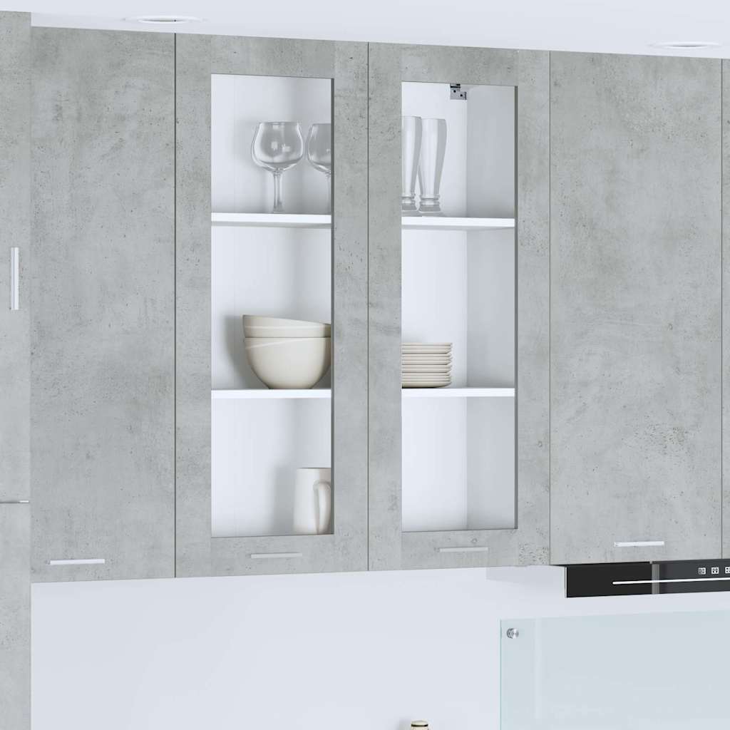 Viseći ormarić Betonski sivi 80 x 31 x 100 cm Konstruirano drvo