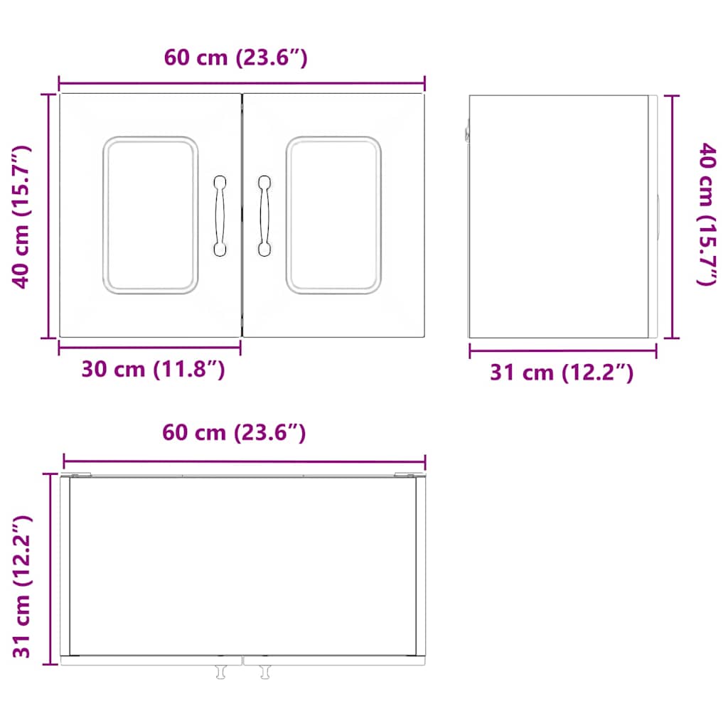 Ploča za perilicu posuđa Kalmar 2 pcs Bijelo 60 x 31 x 40 cm