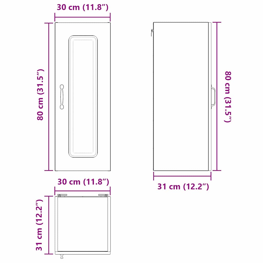 Ploča za perilicu posuđa Kalmar 2 pcs Bijelo 30 x 31 x 80 cm