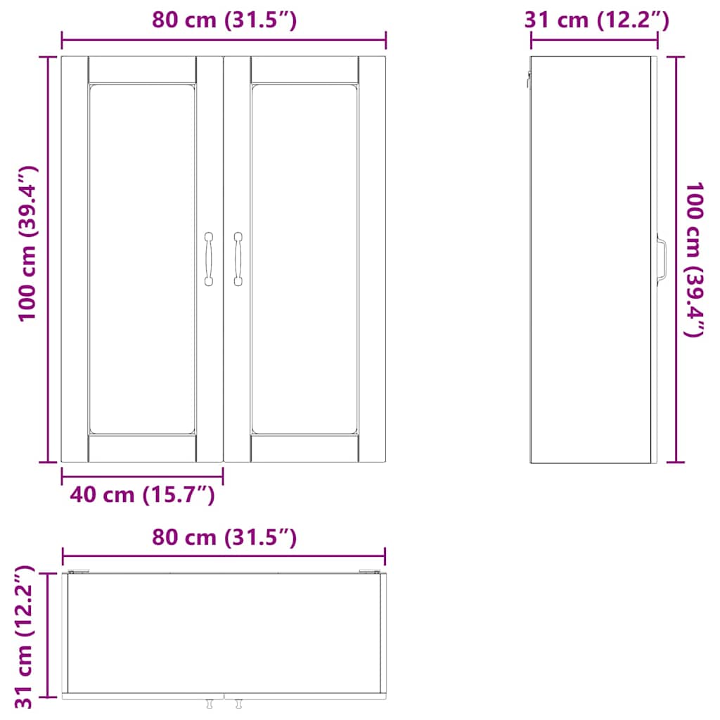 Ploča za perilicu posuđa Kalmar Sonoma hrast 80 x 31 x 100 cm